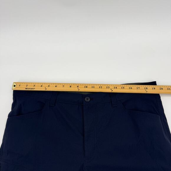 EDDIE BAUER Mens Blue Fleece Lined Flat Front Tech Pants Size 40 Warm Outdoor - Picture 7 of 7